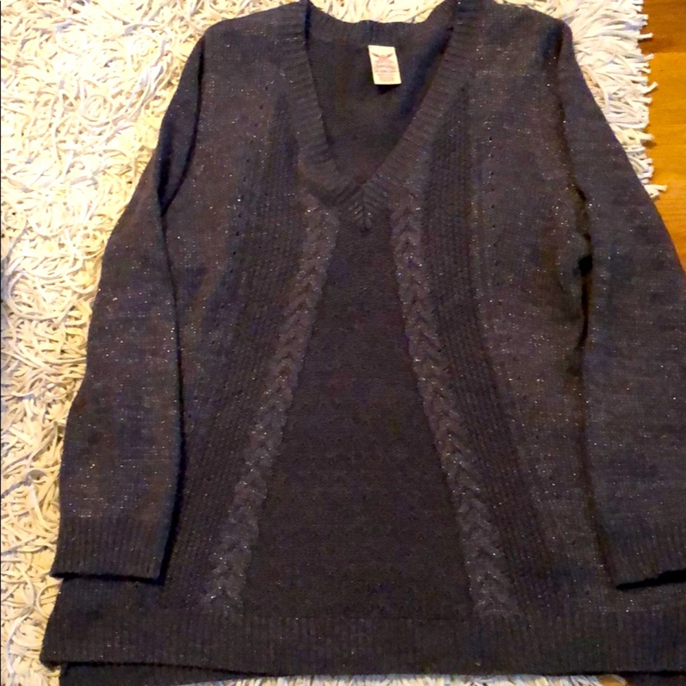 Faded glory 2X gray long sleeve sweater